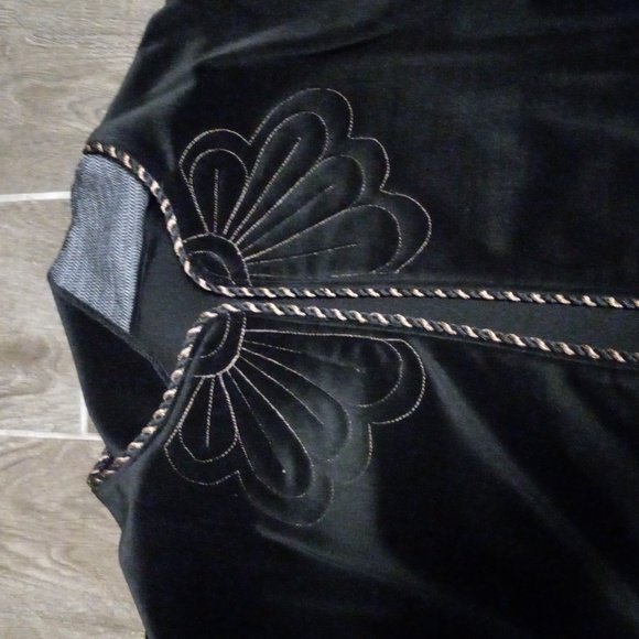 Vintage Velour Embroidered Vest Act III Women's Size 18 - Picture 4 of 14